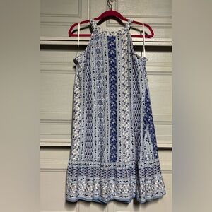 Loft Blue and White Patterned women’s Dress